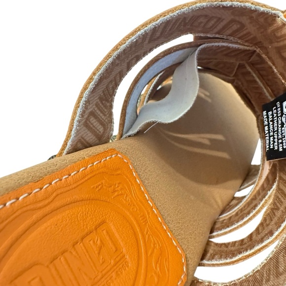 DINGO Women Dagwood Leather Platform Heel Sandal Clogs Boho Orange Sz 8.5 - Picture 10 of 10
